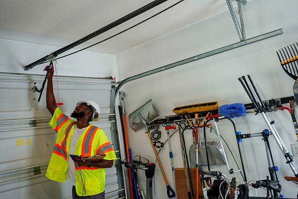 Professional Garage Door Panel Replacement technician working in Brockton, MA